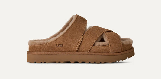 Ugg Women's Greenport Cross Strap Slide - Chestnut