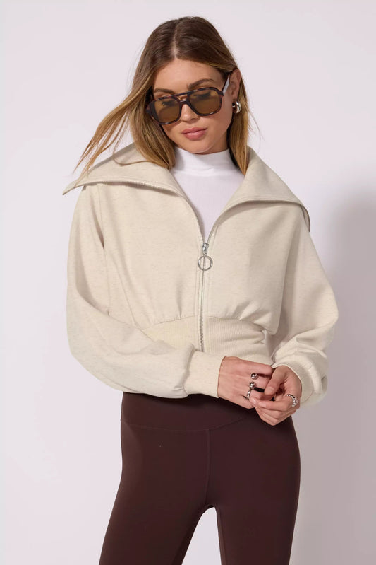 MPG Women's Dreamweave Corset Full Zip Heather Birch