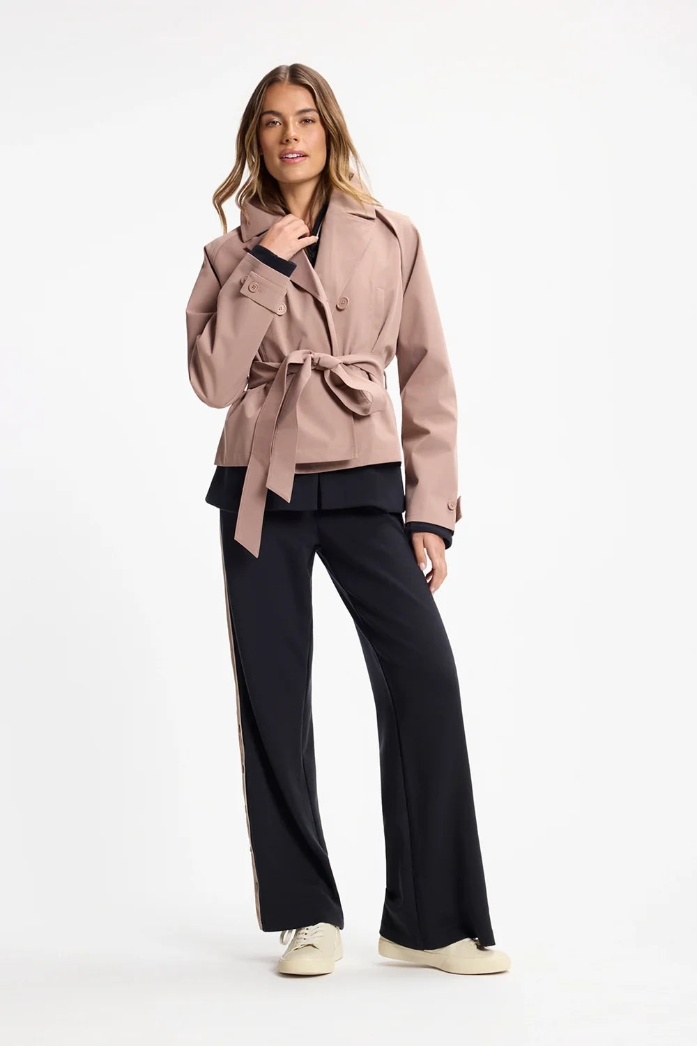 MPG Short Trench Coat Brownie