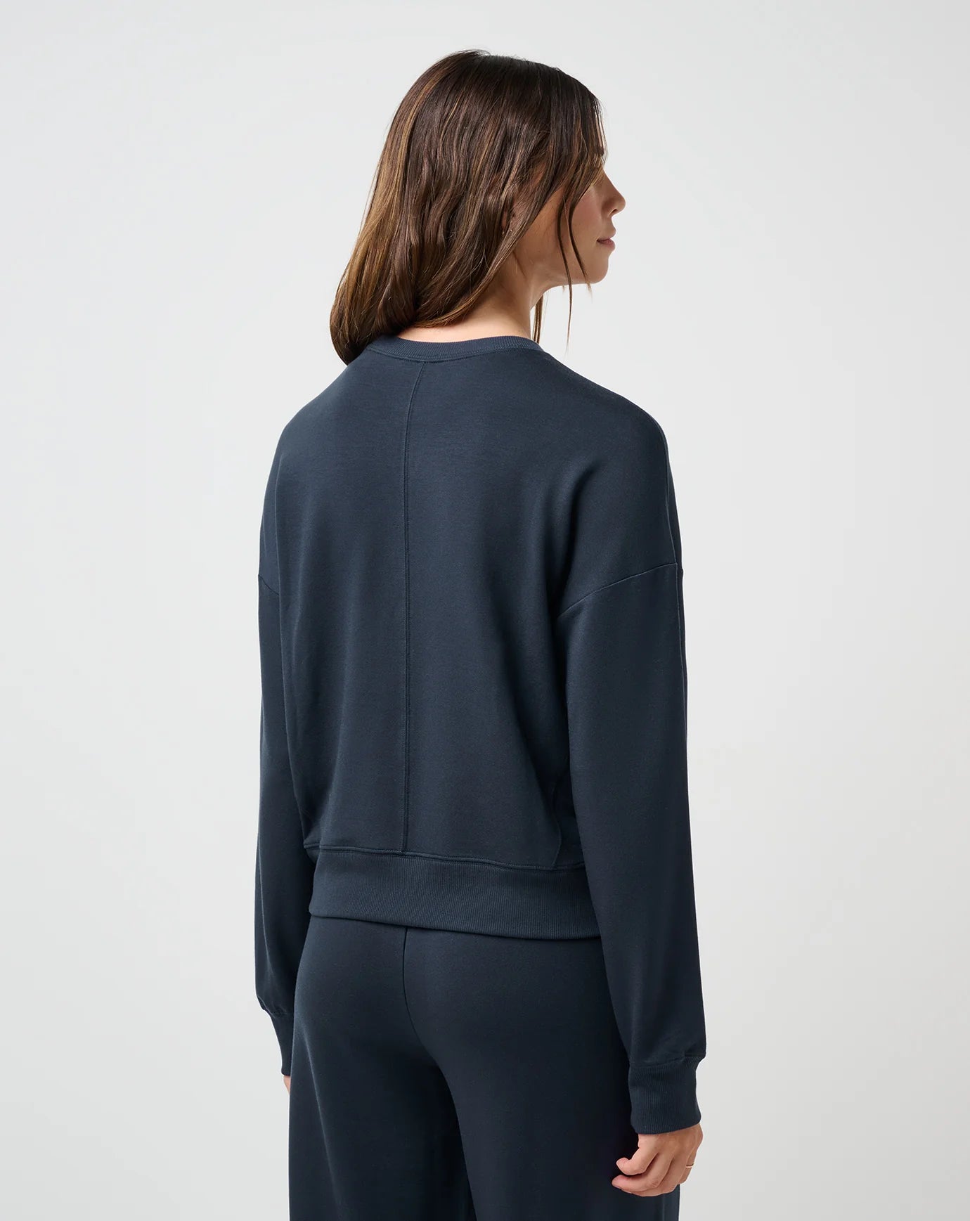 Travis Mathew Women's Cloud Terry Crew in Navy Blazer