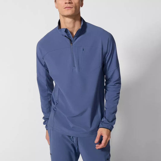 MPG Men's Mixed Media 1/2 Zip Vintage Indigo