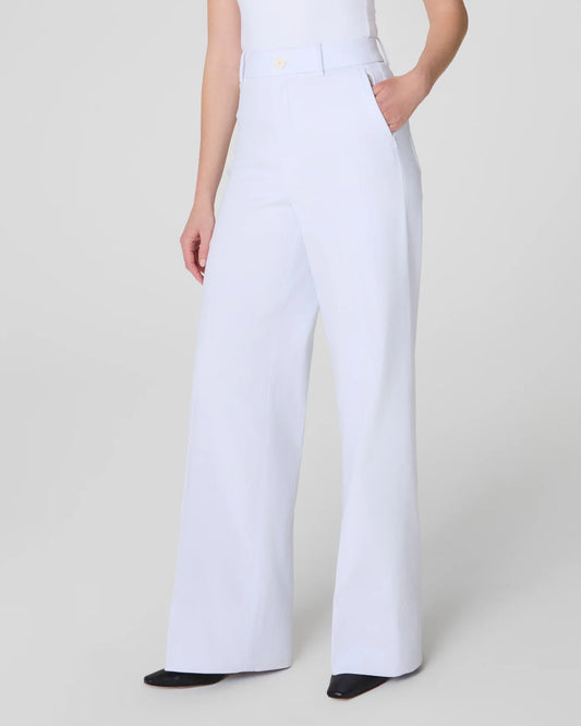 SPANXsupersmooth™ Stretch Twill Wide Leg - White