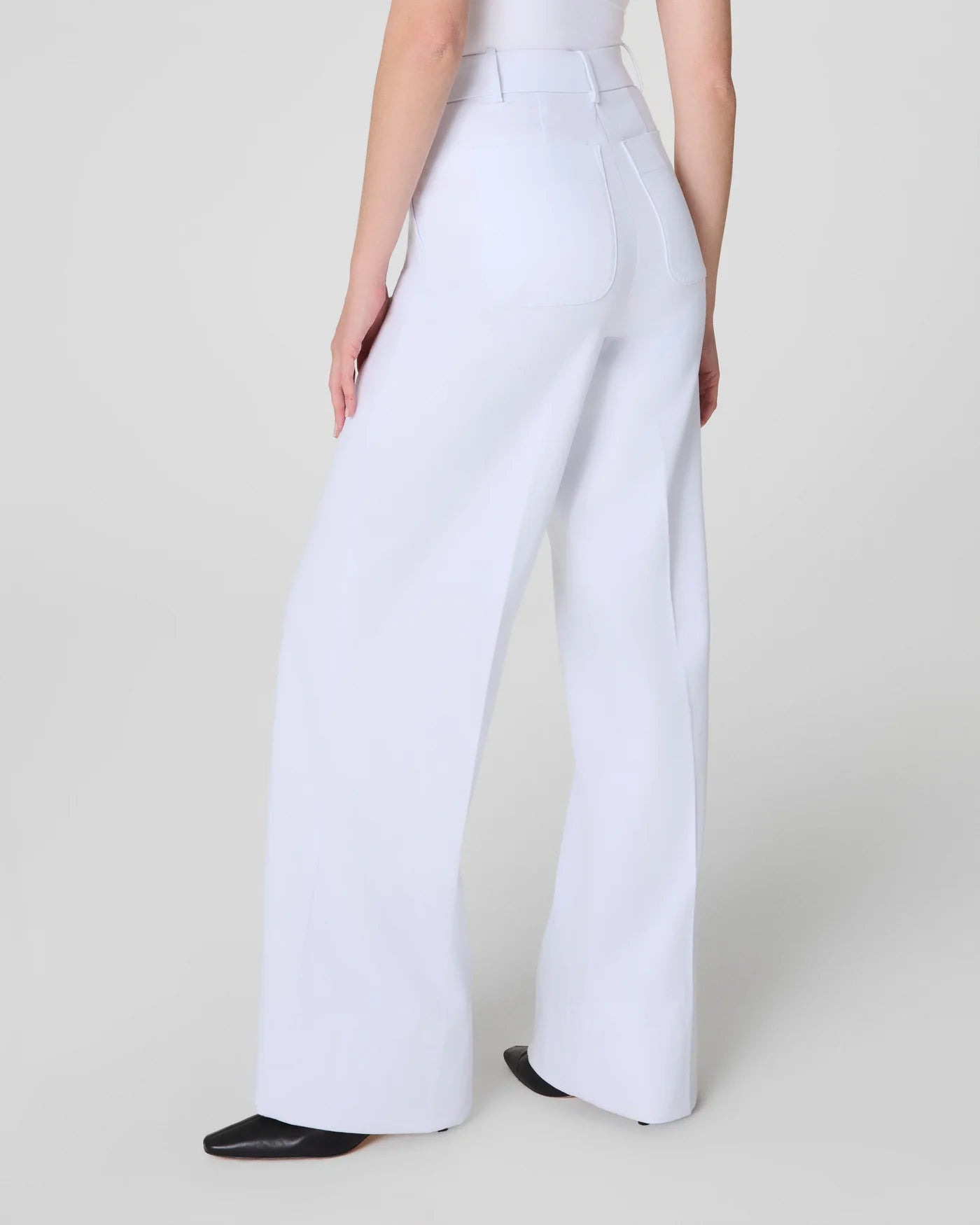 SPANXsupersmooth™ Stretch Twill Wide Leg - White