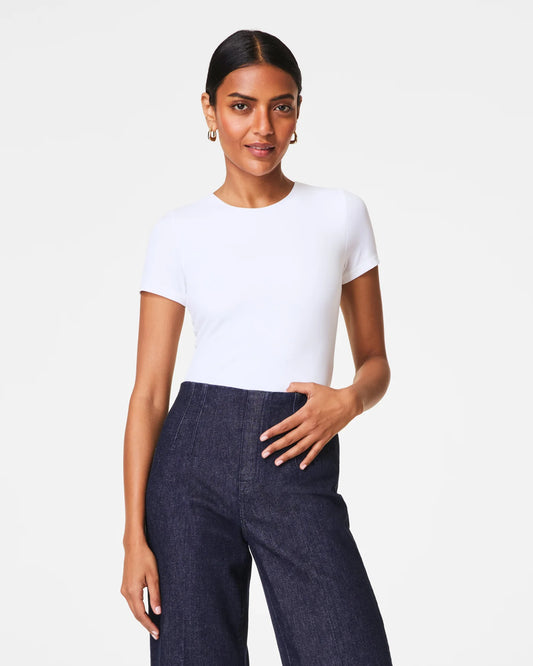 Spanx Spanxsmooth Jersey Crewneck Tee - White