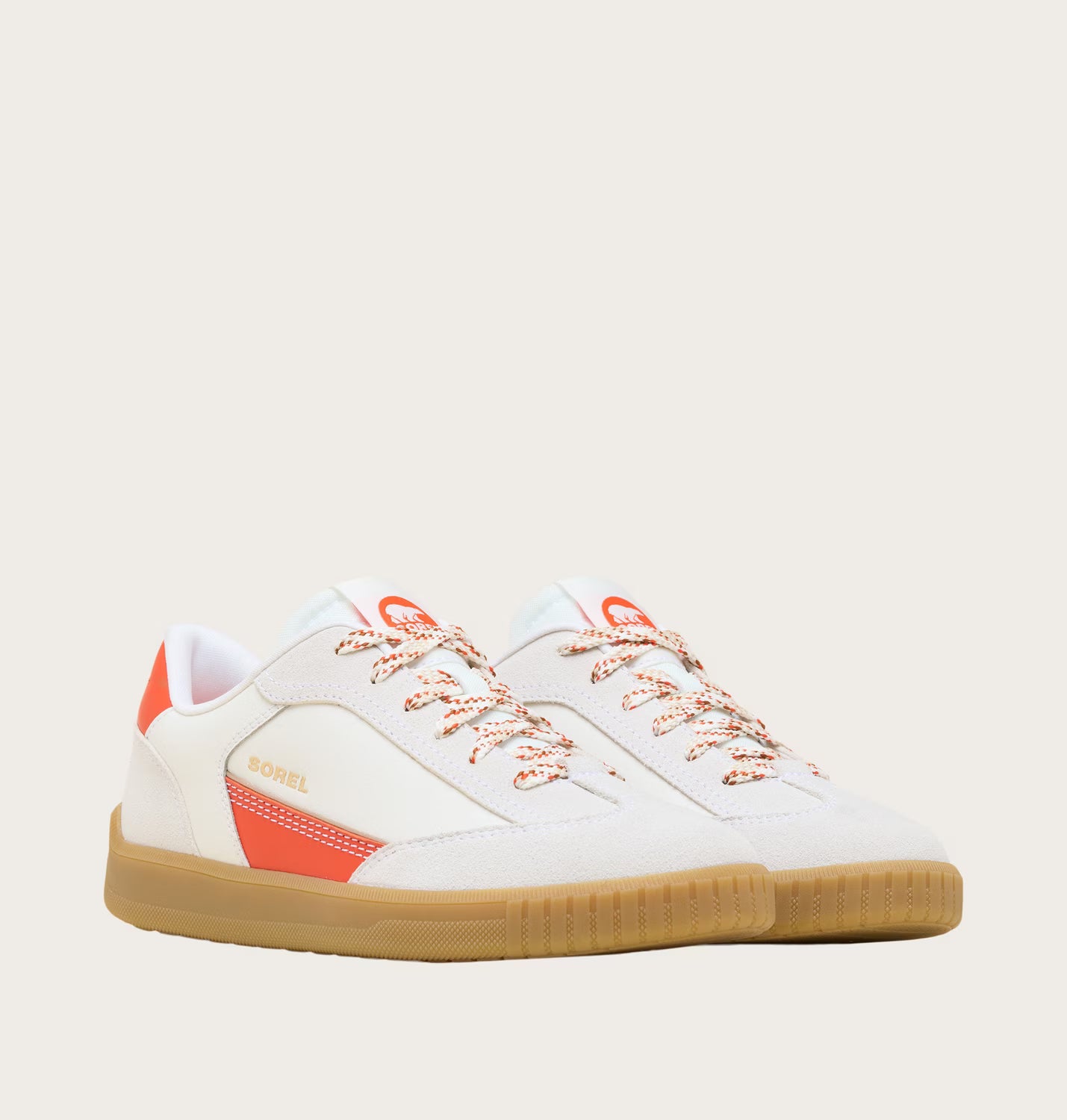 Sorel Women's Ona Drift Sneaker in See Salt and Crimson Fire