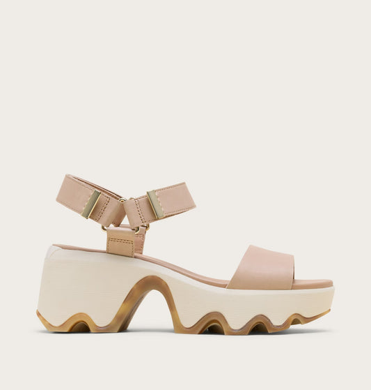 Sorel Women's Kinetic Aura Y-Strap Sandal in Beige & Ceramic