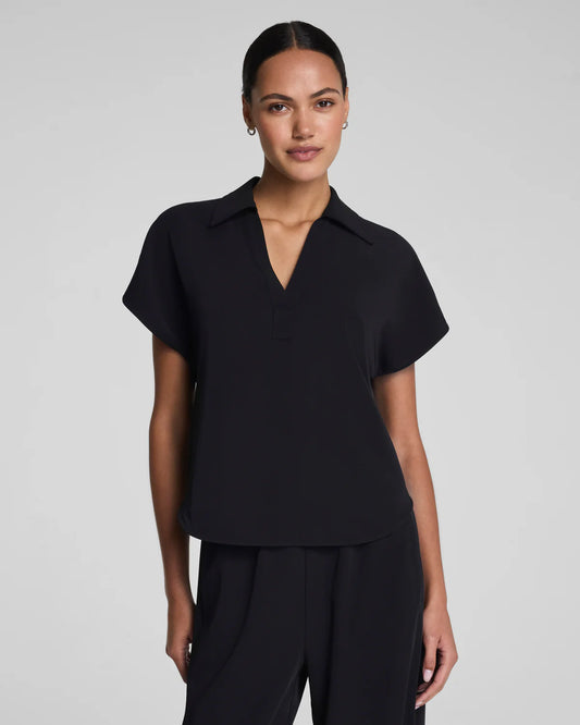SPANX® CarryOn Collared Tee Black