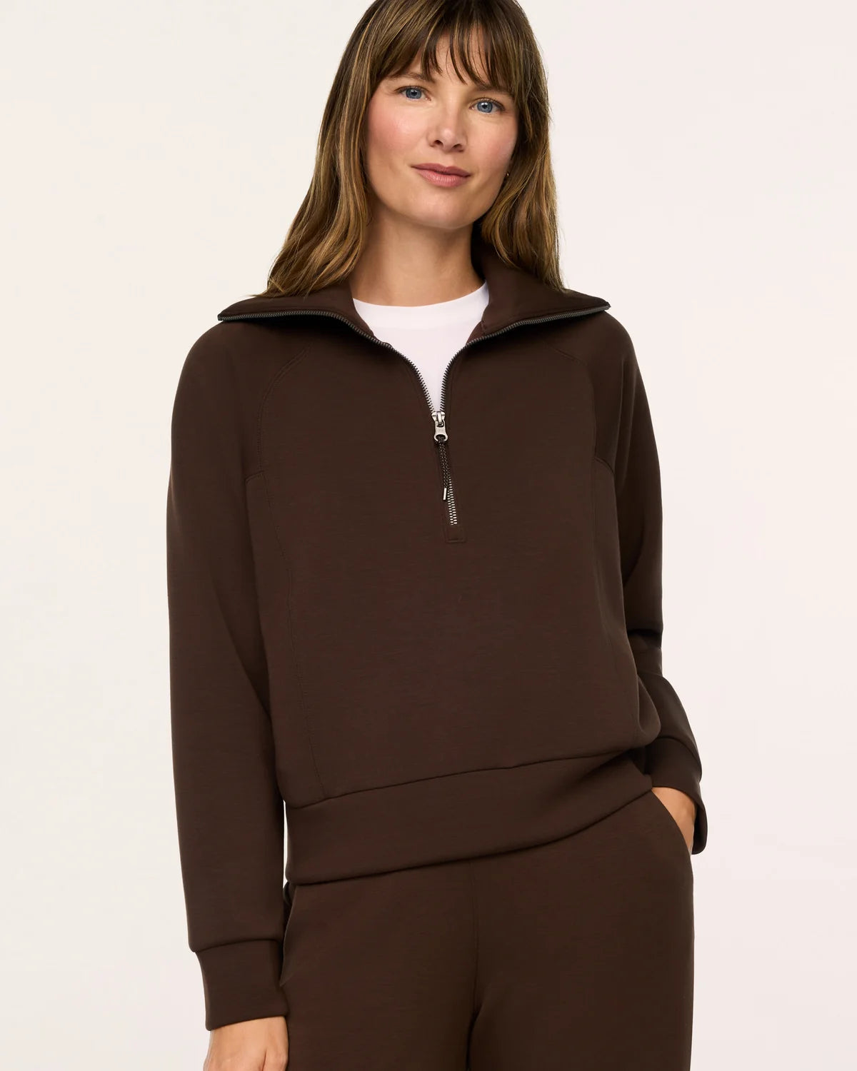 SPANX® Airessentials Half Zip - Umber Root