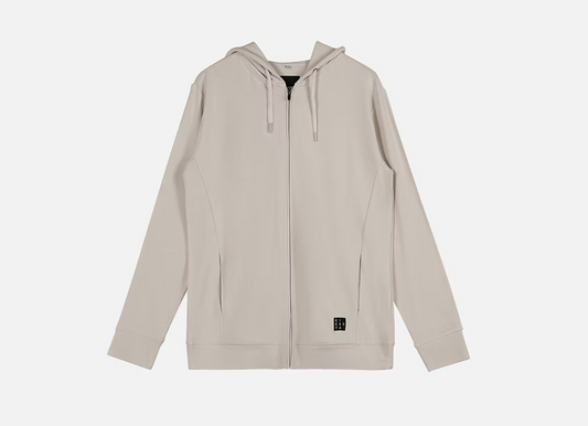 KIKOOYA Men's Faroe Full Zip Bamboo Hoodie - Cloud Grey