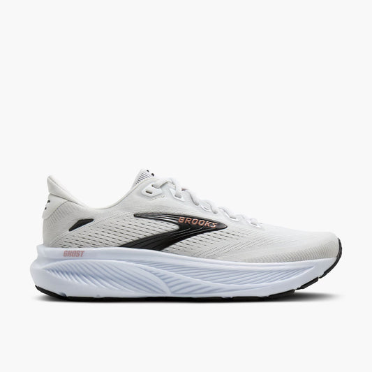 Women's Brooks Ghost 18 White/Black/Rose Gold