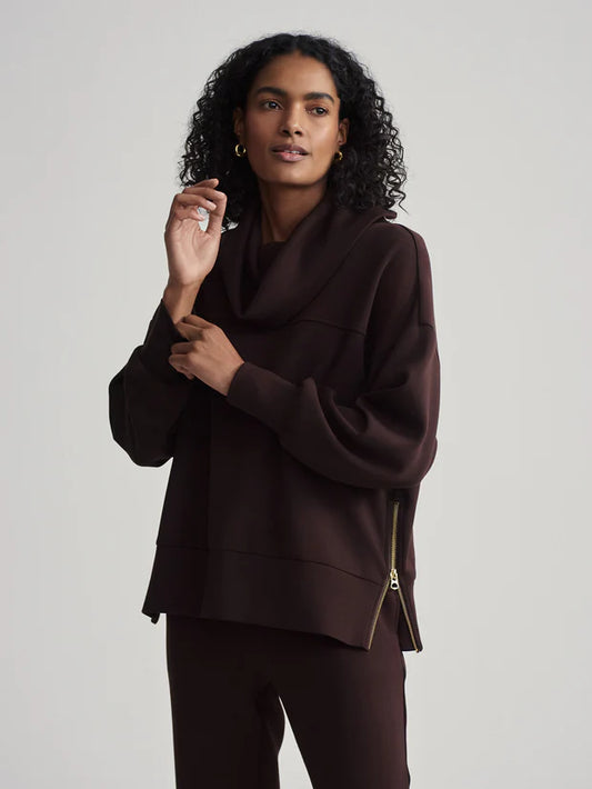 Varley Priya Longline Sweat Coffee Bean