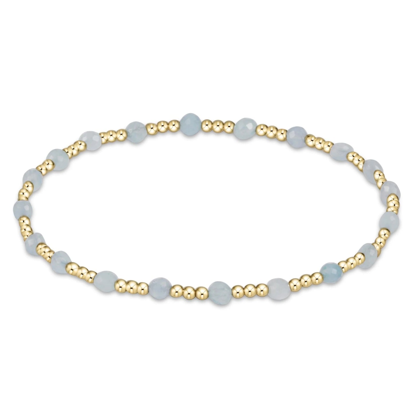 eNewton Gemstone Gold Sincerity 3mm Bead bracelet