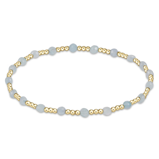 eNewton Gemstone Gold Sincerity 3mm Bead bracelet