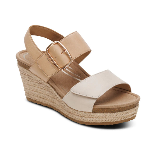 Aetrex Ashley Arch Support Wedge - Off White