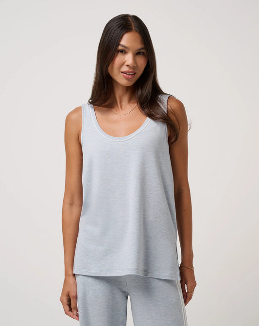 Travis Mathew Women's Cloud Terry Varsity Top - Heather Ashley Blue