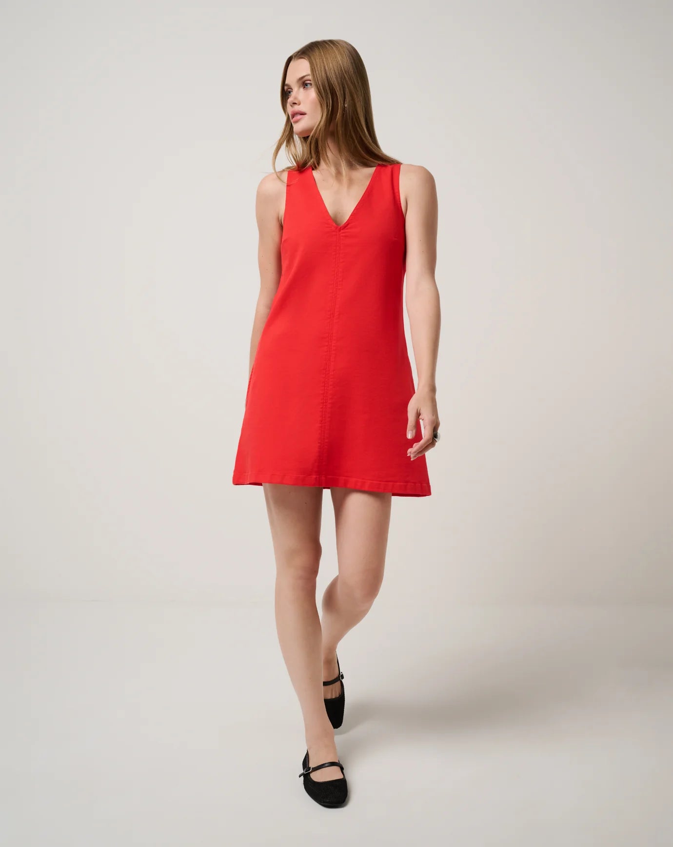 Travis Mathew Everyday Vneck Dress Tomato