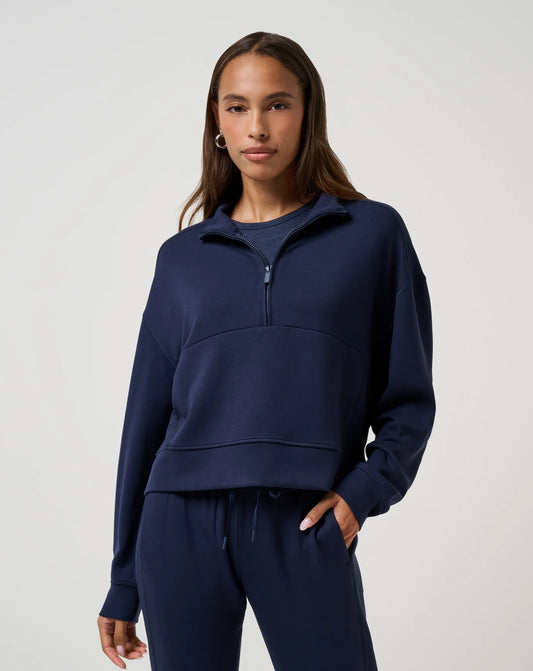 Travis Mathew Skyloft Soft Half Zip 2.0 - Navy Blazer