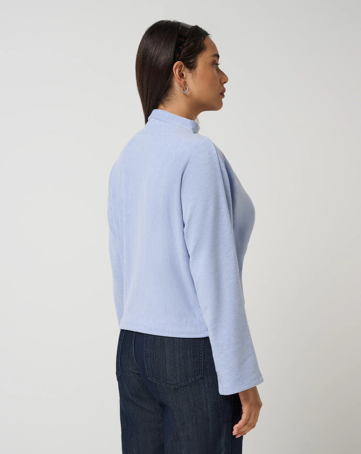 Travis Mathew Cloud Sweater Mock Neck Top Heather English Manor