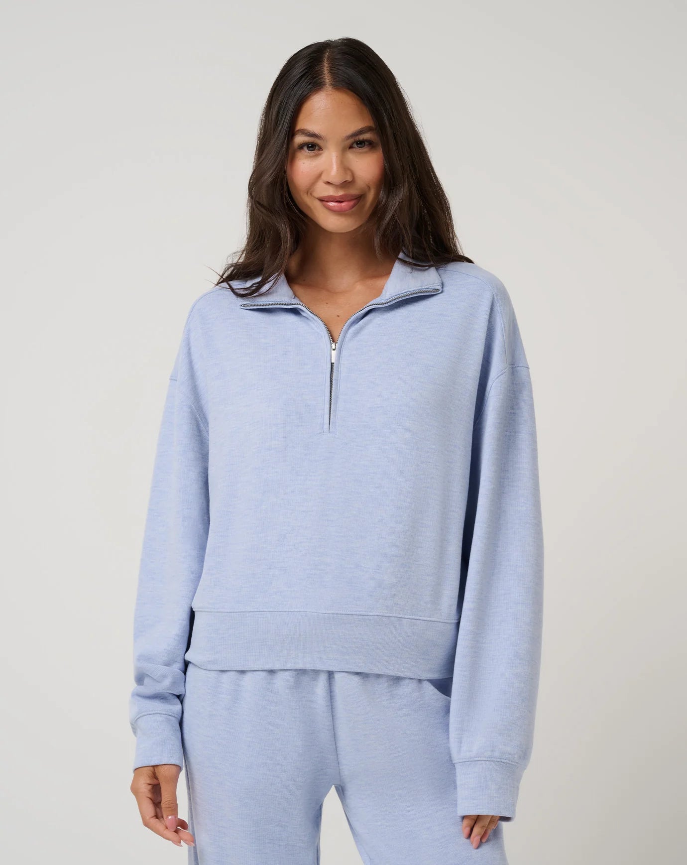 Travis Mathew Cloud Sweater 1/2 Zip - Heather English Manor