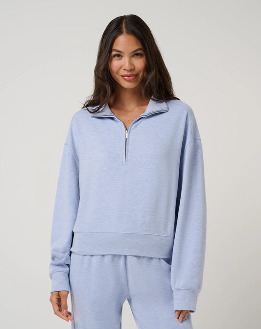 Travis Mathew Cloud Sweater 1/2 Zip - Heather English Manor