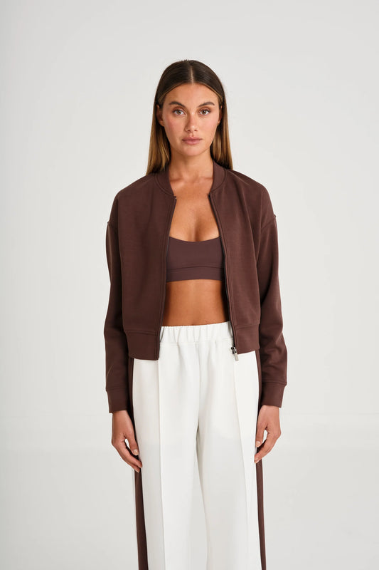 Allfenix Soft Luxury Full zip Jumper - Espresso