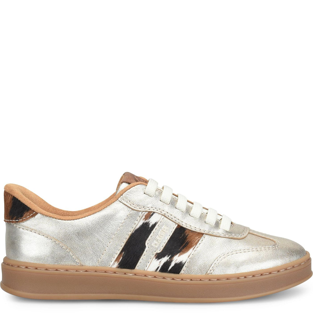 Born Amari Sneaker - Lt Gold Met Hair Calf Combo