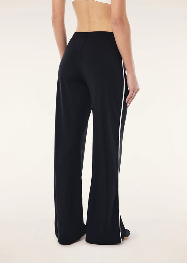 P.E Nation Cascad Wide Leg Leggings in Black & Whisper White