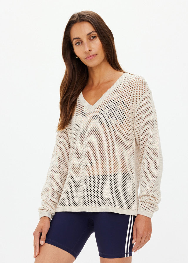 The Upside Josephine V Neck Knit Natural