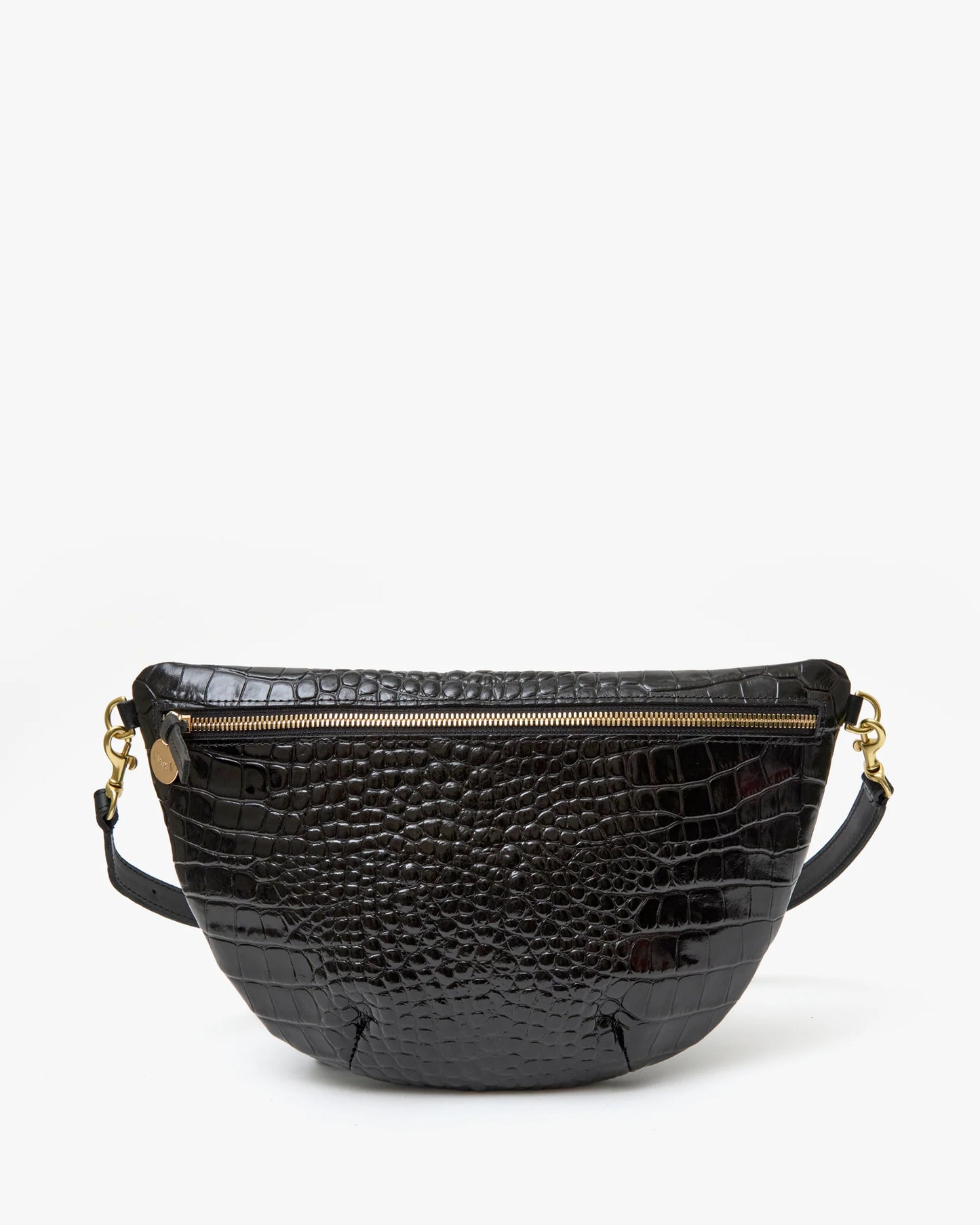 Clare V - Grande Fanny Black Croco