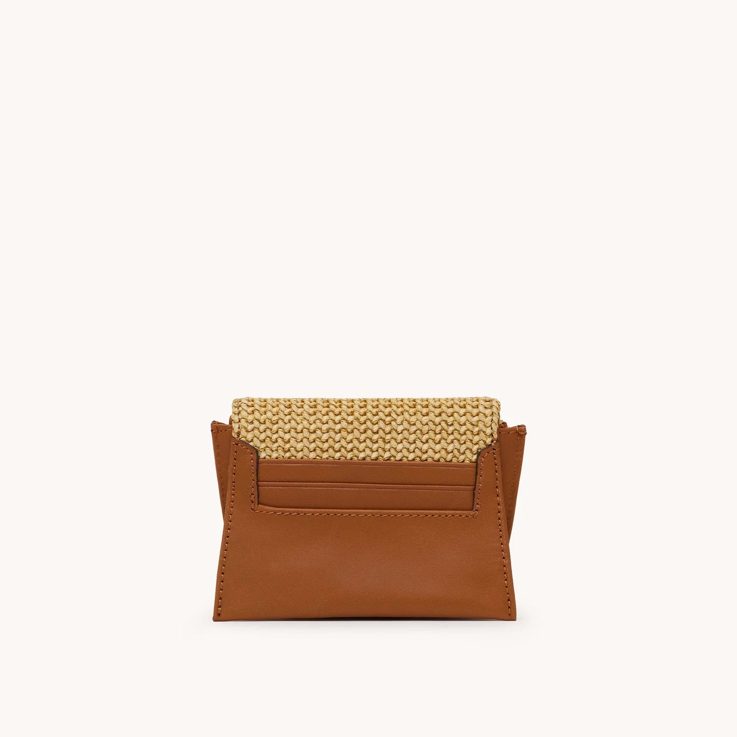 Hammitt Allen Wallet Cocoa Raffia/Gold