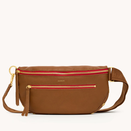 Hammitt Charles Crossbody Large Mahogany Pebble