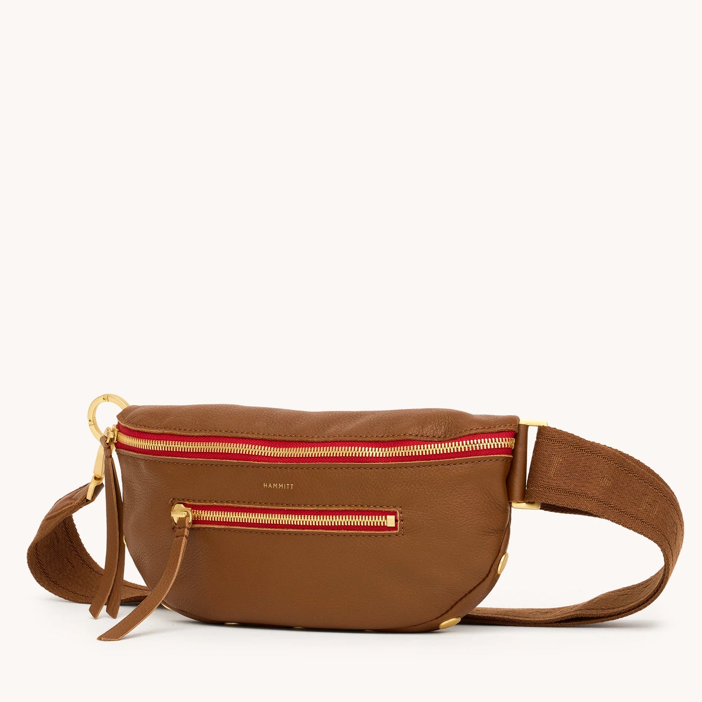 Hammitt Charles Crossbody Med Mahogany/Brushed Gold