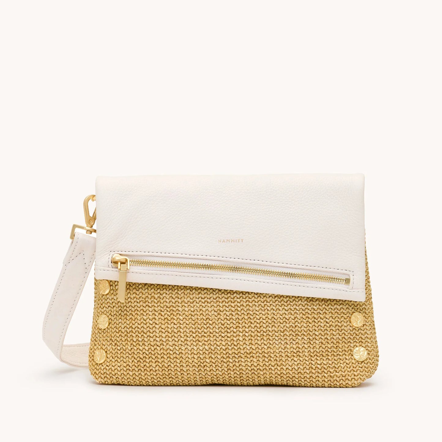Hammitt VIP Med Calla Lily Raffia/Brushed Gold
