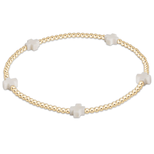enewton Signature Cross 2mm Gold Bracelet - Various Colors