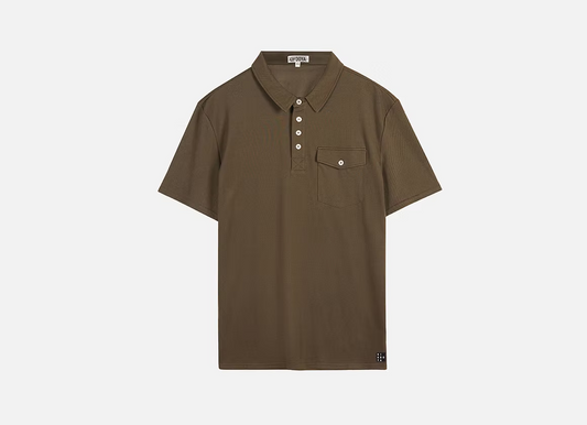 KIKOOYA Men's Outpost Polo - Pine Bark