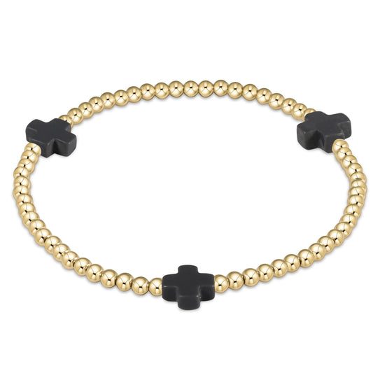 enewton Signature Cross Gold Pattern 3mm - Onyx