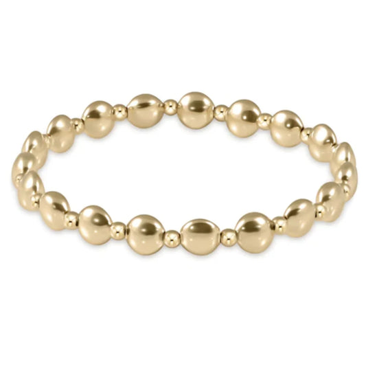 enewton Honesty Gold Greatful 6MM Bead Pattern Bracelet