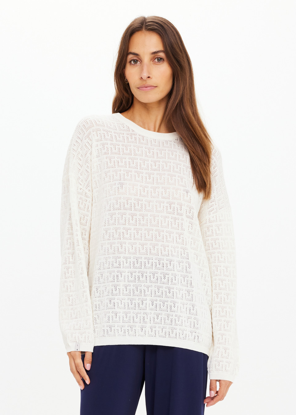 The Upside Chennai Yelena Knitted Top in Cream
