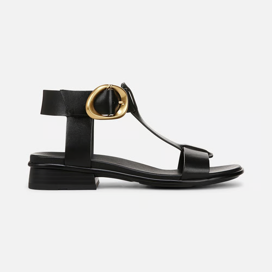 Naturalizer Brandy Sandal in Black Leather