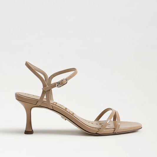 Sam Edelman Presley Strappy Kitten Heel Sandal - Sienna Tan Patent