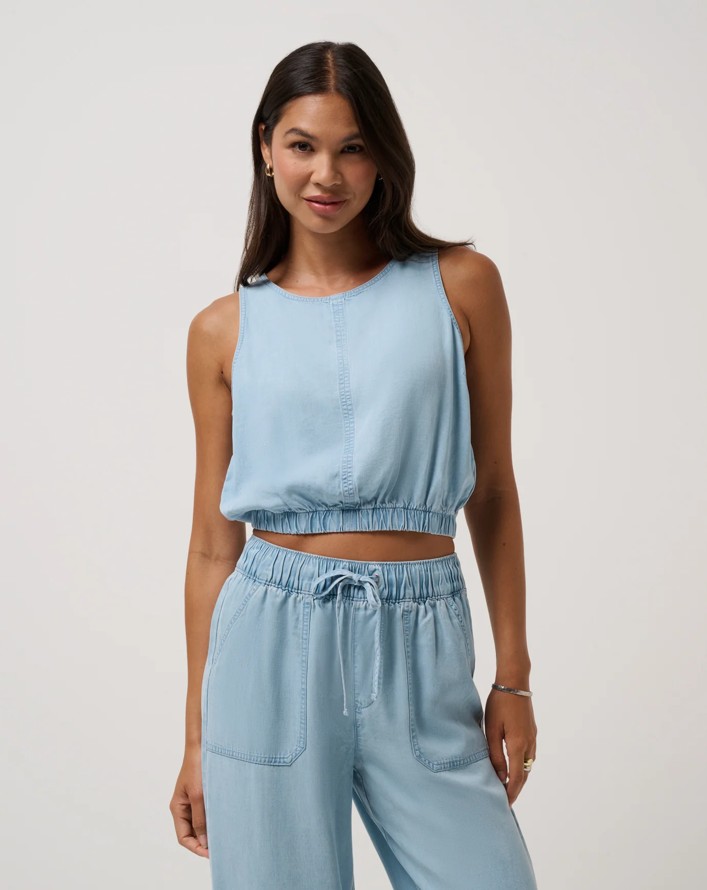 Travis Mathew Women's Chambray  Ruched Tank