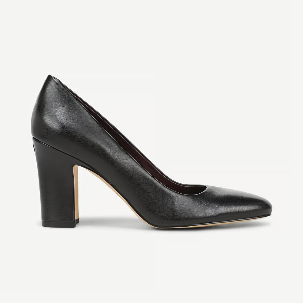 Franco Sarto Flexa Junia Pointed Toe Pump - Black Leather