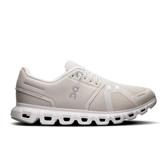 Women's On Running Cloud #6 Pearl/White