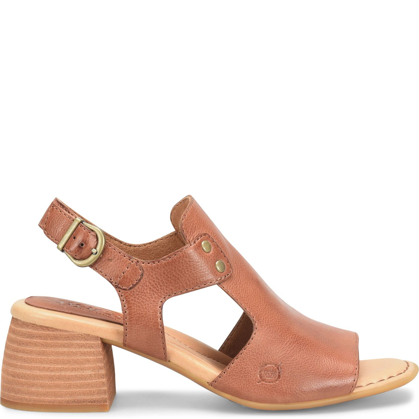 Born Sylvie Slingback Wedge in Luggage Brown