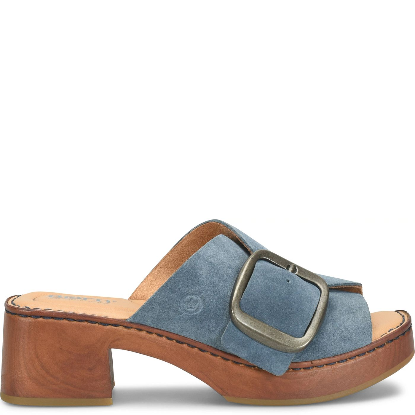 Born Bangle Wedge in Dark Blue Suede