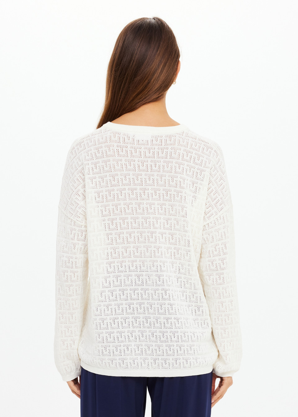 The Upside Chennai Yelena Knitted Top in Cream