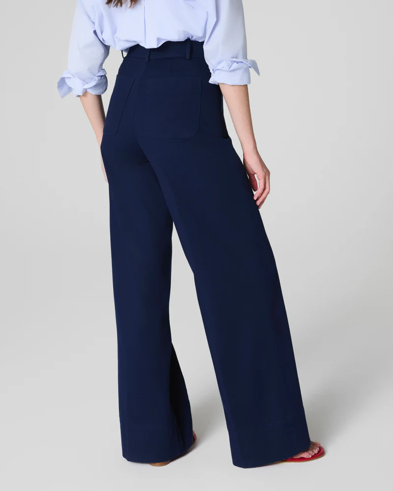 SPANXsupersmooth™ Stretch Twill Wide Leg - Timeless Navy