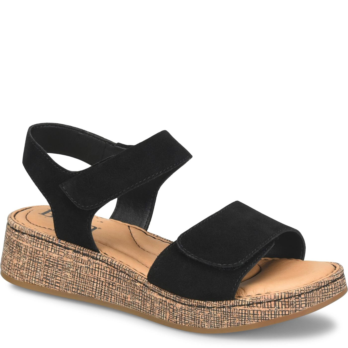 Born Cabanas Sandal in Black Suede