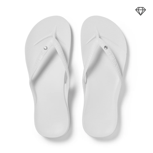 Archies Flip Flop White Crystal