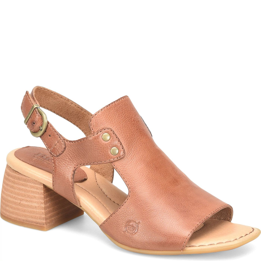 Born Sylvie Slingback Wedge in Luggage Brown
